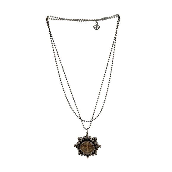 VIRGINS SAINTS & ANGELS VSA Cloister San Benito Charm Necklace in Gunmetal - Picture 3 of 9